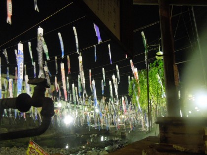 杖立温泉鯉のぼり祭ライトアップ